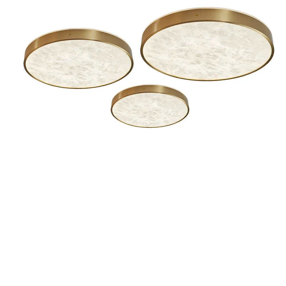 Afralia™ Spanish Marble Ceiling Lights | Thin Design | LED Fixture for Living Room