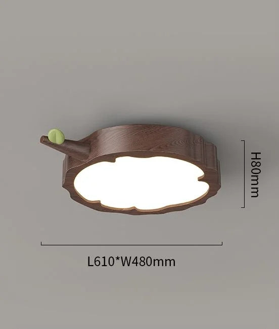 Afralia™ Modern Log Wind Room Ceiling Lamp