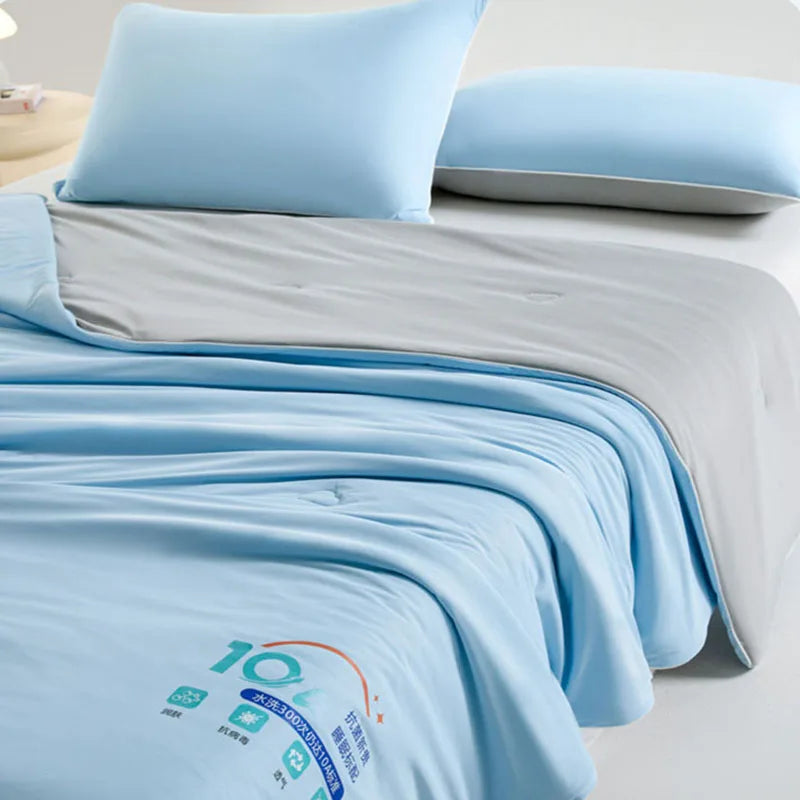 Afralia™ Satin Silky Cooling Blanket - Lightweight Air Conditioner Comforter
