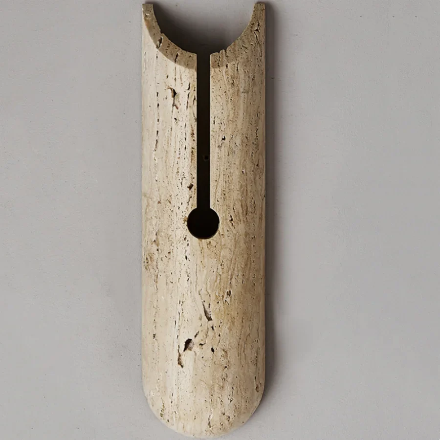 Afralia™ Natural Yellow Travertine Stone LED Wall Light