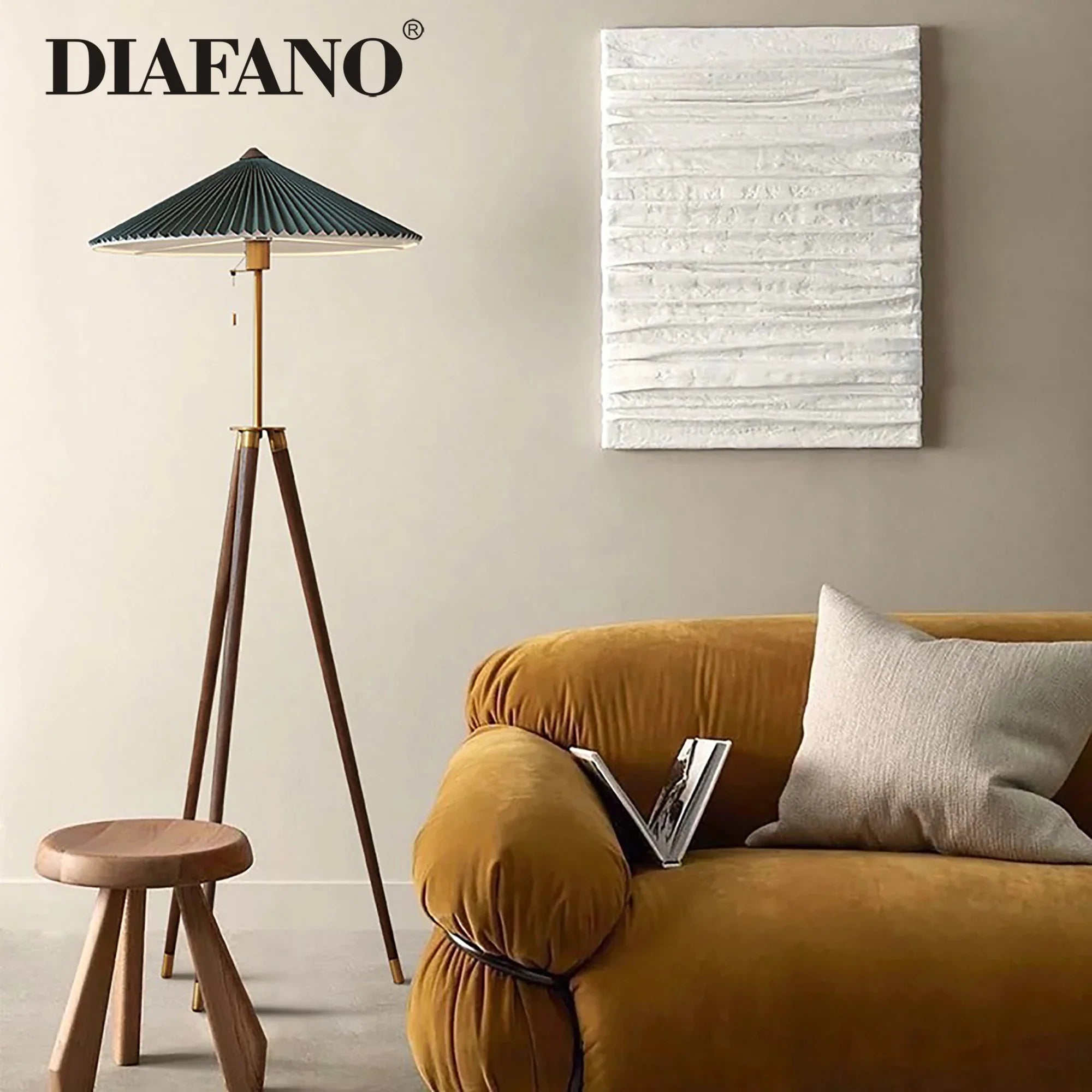 Luxury Wood Floor Lamp Standing Light for Home Decor - Afralia™