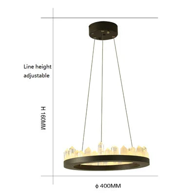 Afralia™ Crystal LED Pendant Lights: Modern Gold Black Industrial Lamp