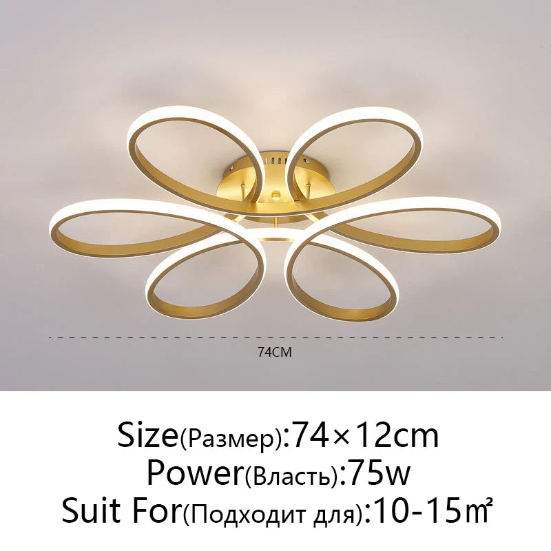 Afralia™ Flower Ceiling Light: Nordic Romantic LED Bedroom, Living Room, Restaurant, Study Light