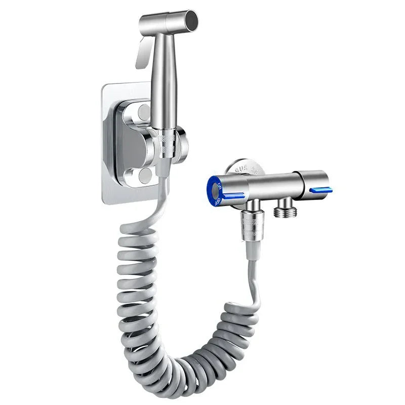 Afralia™ Stainless Steel Bidet Sprayer Set - Self Cleaning Toilet Spray Nozzle