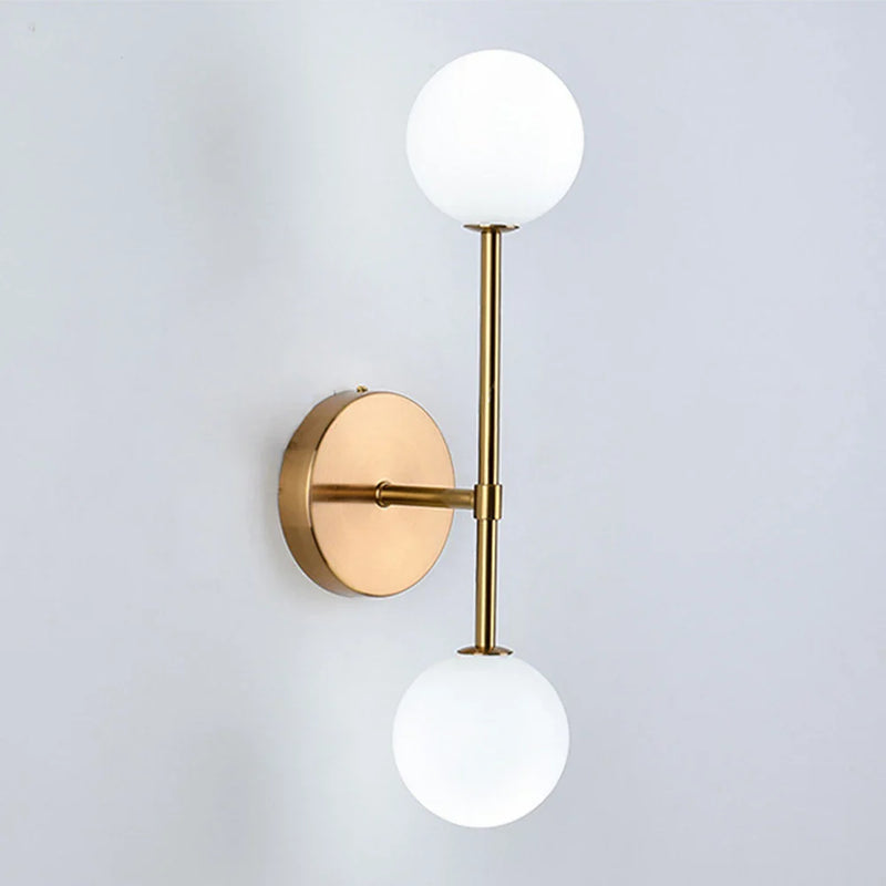 Afralia™ Frosted Glass Ball LED Wall Sconce - Indoor Home Lighting Fixture