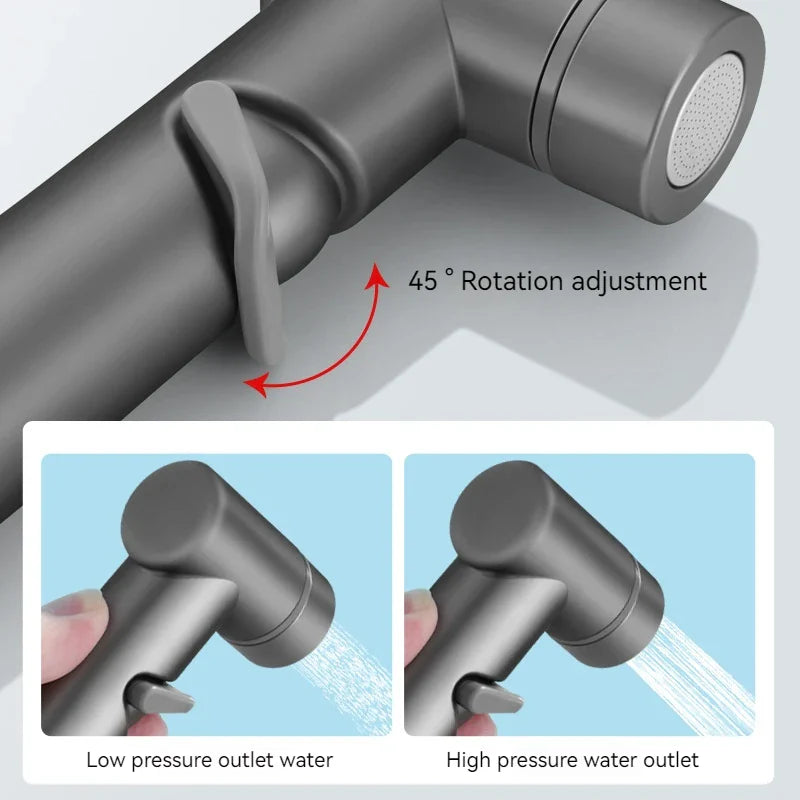 Afralia™ Handheld Bidet Spray Gun Set for Bathroom Cleaning and Women's Hygiene