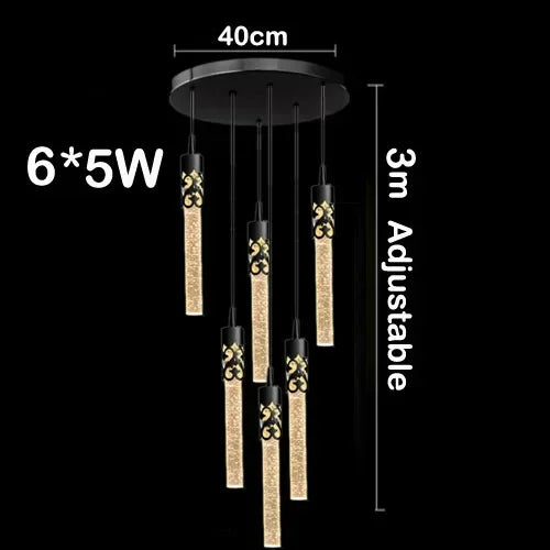 Afralia™ LED Crystal Chandelier for Home Decoration & Lighting in Living Room, Bedroom, Hotel & Bar