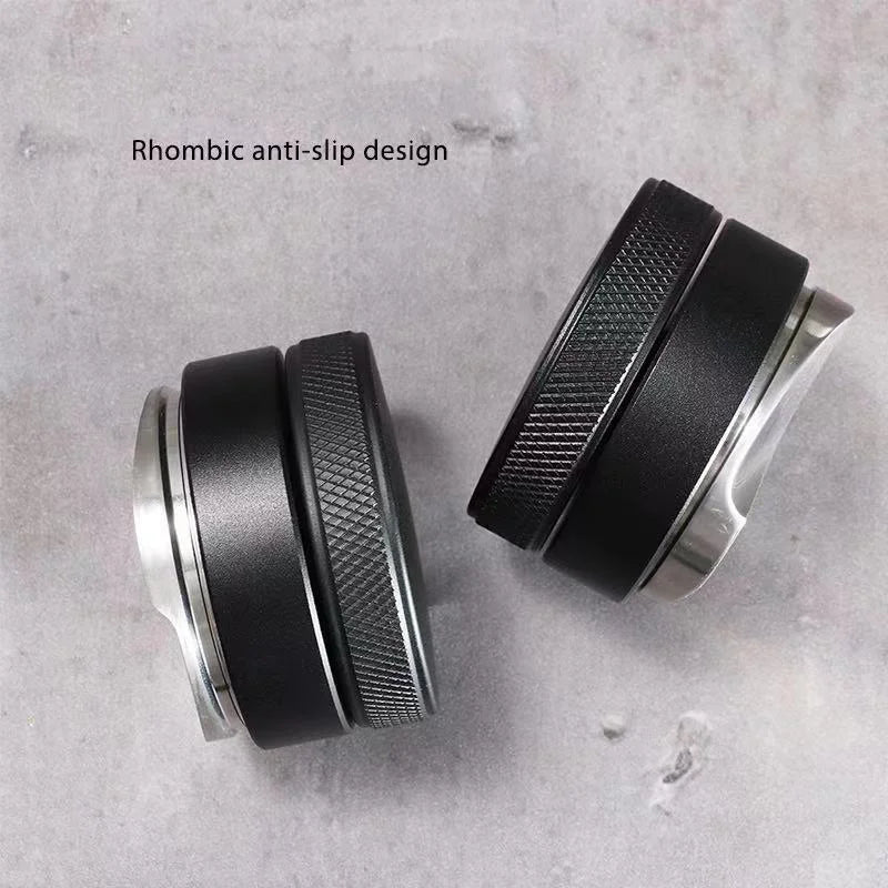 Afralia™ Coffee Distribution Tool: Adjustable Palm Tamper, Stainless Steel, 3 Angled Slopes