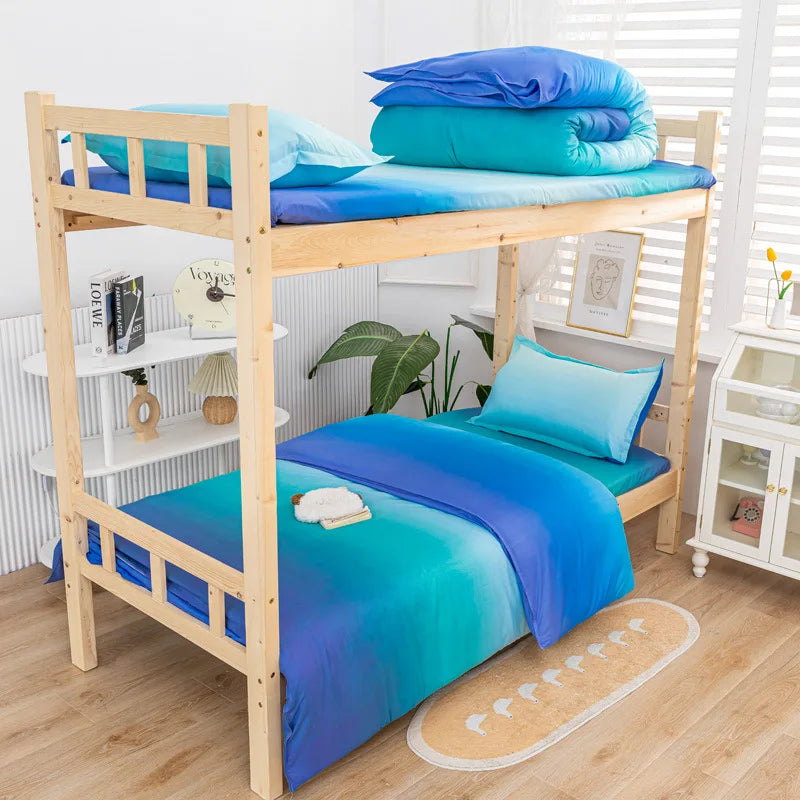 Afralia™ Soft Microfiber Double Duvet Set with Queen Bedsheet - Comforter Cover Set