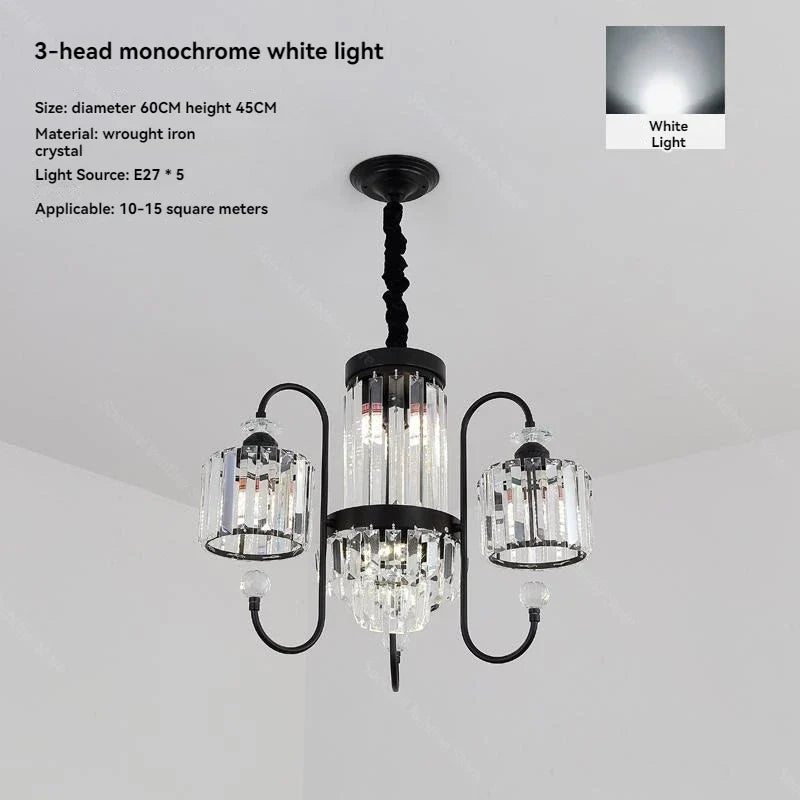 Afralia™ Nordic Copper LED Crystal Chandelier for Living Room, Dining Room, and Bedroom