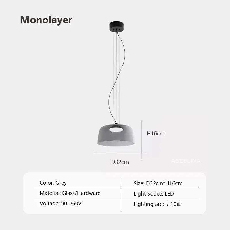 Afralia™ Nordic Glass LED Pendant Lights for Home Decor and Lighting