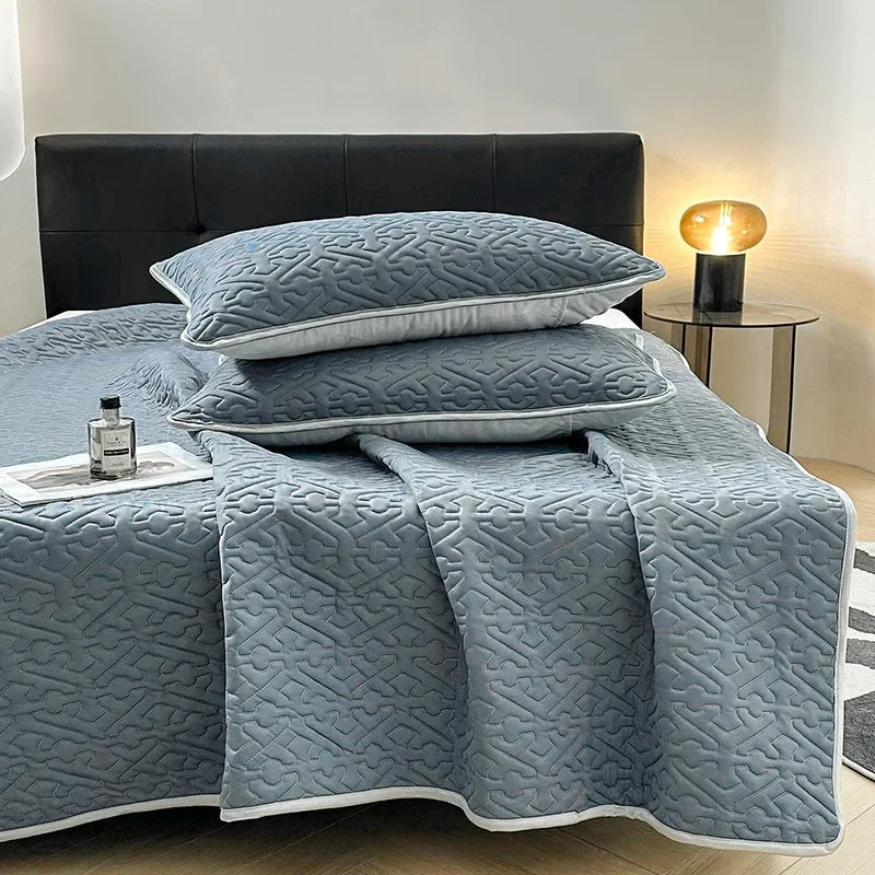 Afralia™ Latex Cooling Mat Set: Washable, Soft, Breathable Bed Sheet - 3 Pieces