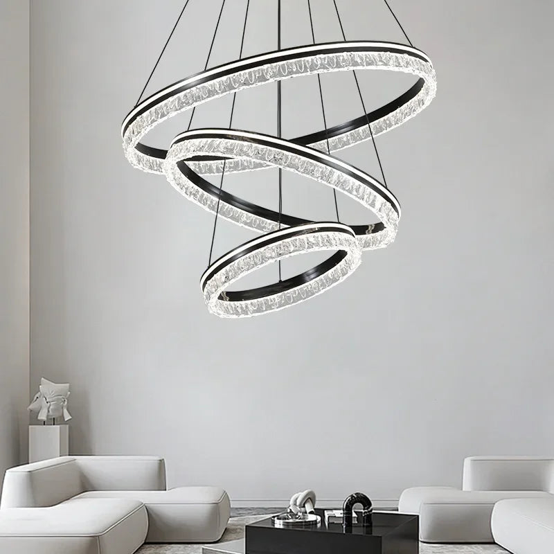 Afralia™ Nordic Ring LED Chandelier: Dimmable Luxury Lighting Fixture for Living Room, Kitchen, Bedroom