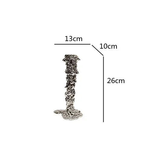 Afralia™ Golden Candlestick Holder Resin Plated Wedding Centerpiece