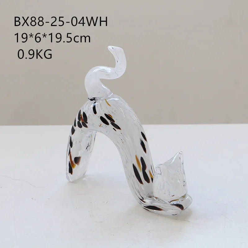 Afralia™ Crystal Cat Figurine | Decorative Kitten Statue for Home Decoration