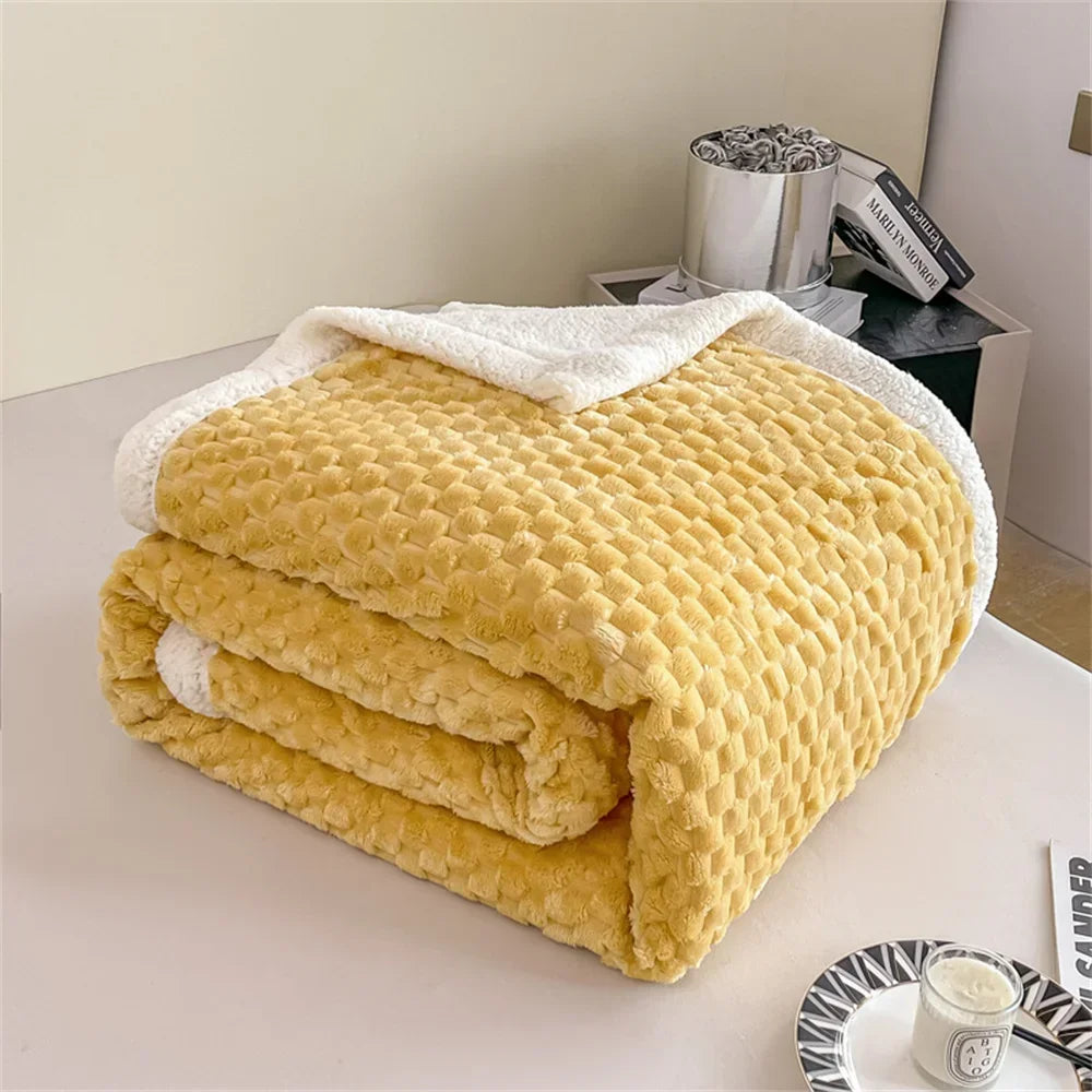 Afralia™ Sherpa Fleece Plush Blanket Throw - Cozy Solid Color BedSheet