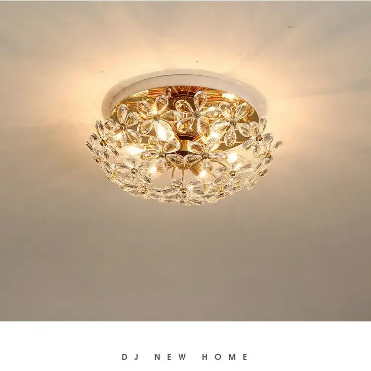 Afralia™ Luxury Flower Chandeliers: French Retro Crystal Lighting for Living Room & Bedroom