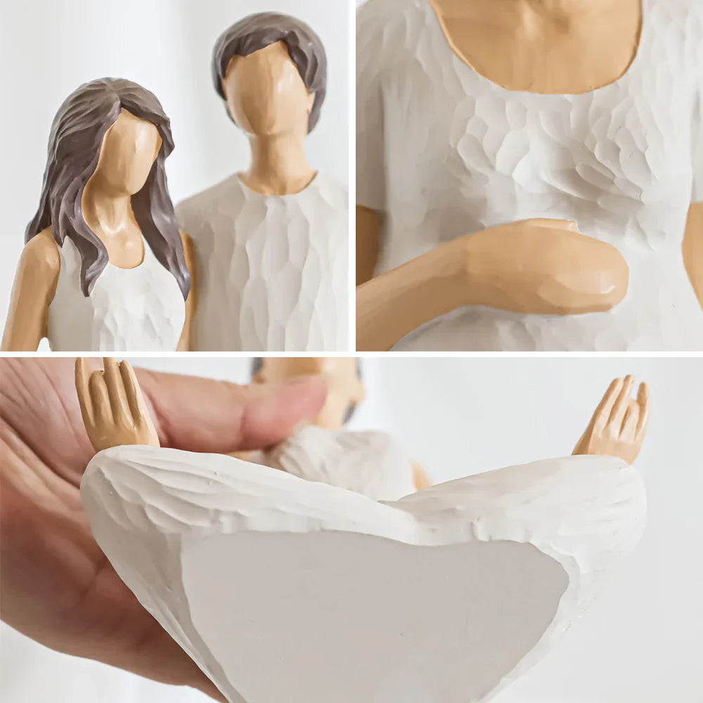 Afralia™ Serene Mother, Yoga Woman & Bust Sculpture Set - Hand-painted Miniatures art Gift