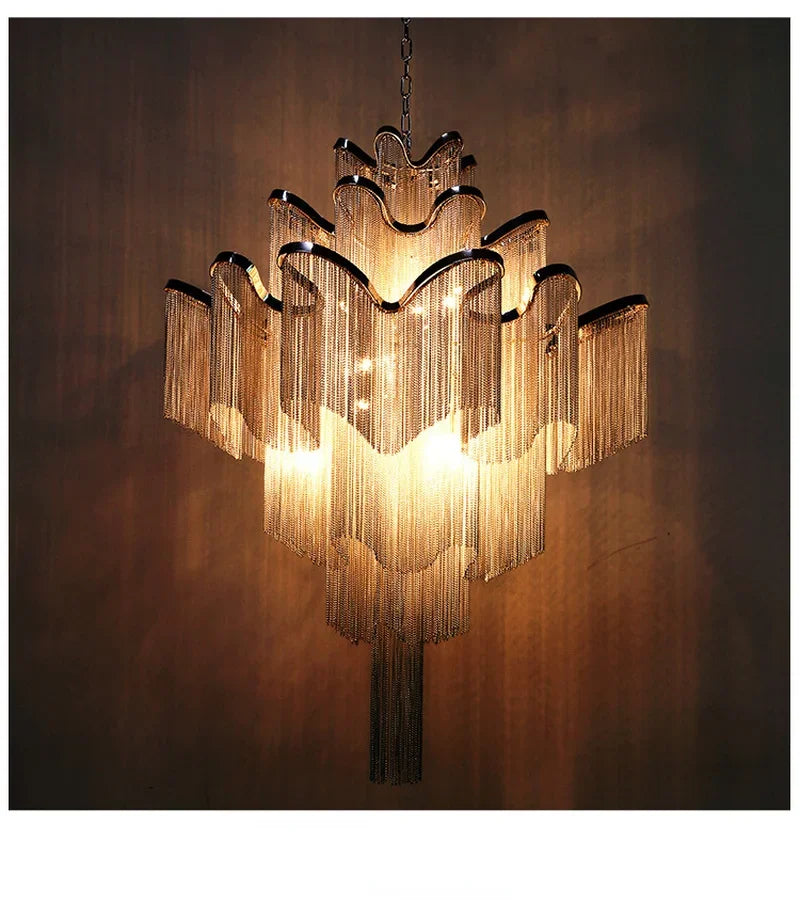 Afralia™ Luxury Tassel Chandelier: Modern Design for Home Decor Lighting
