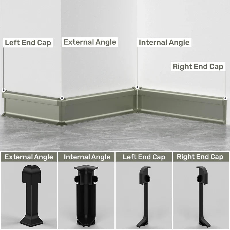 Afralia™ LED Skirting Line Aluminum Profile for Stylish Backlighting, Stair Lighting & Wall Trim