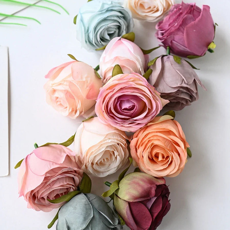 Afralia™ Silk Rose Head, Set of 50 for Christmas & Wedding Decor