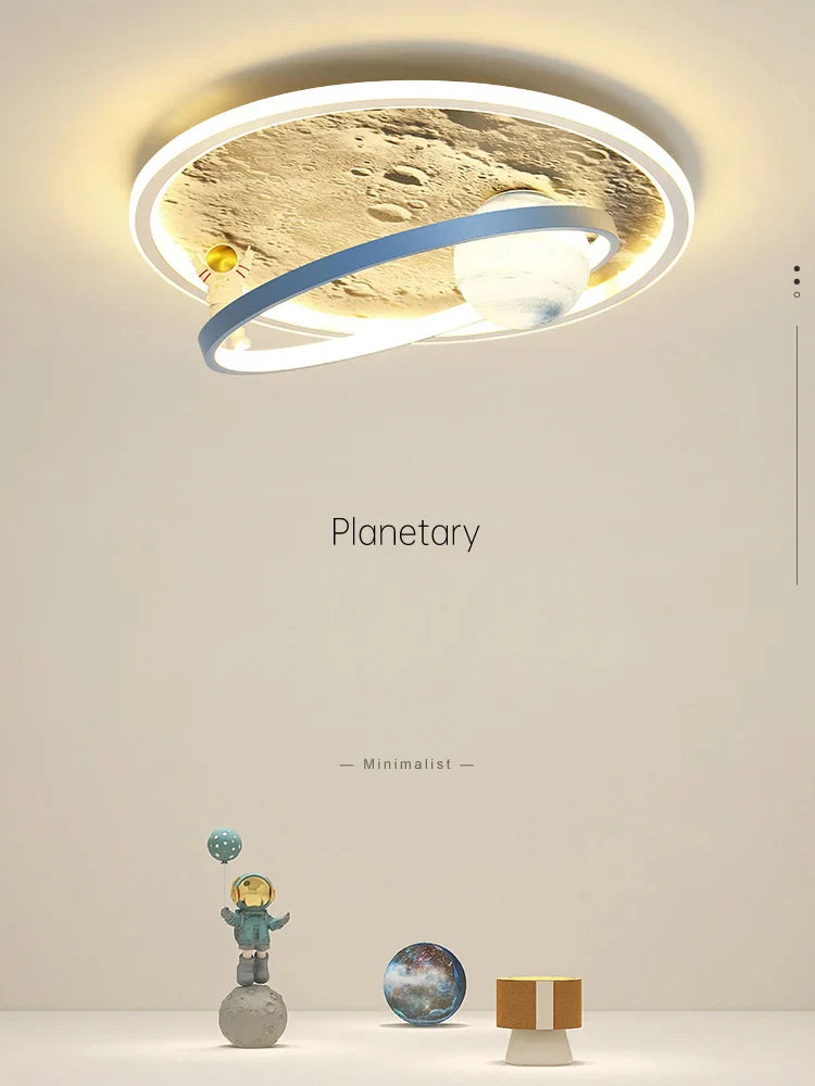 Afralia™ Astronaut LED Chandelier: Remote Control Ceiling Pendant Light for Children's Room