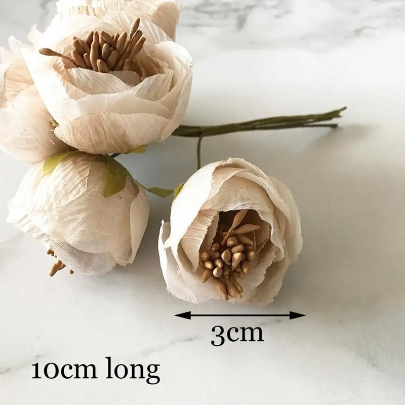 Silk Tea Buds Roses Bouquet by Afralia™: Artificial Flowers for Home Wedding Decoration & DIY Gifts