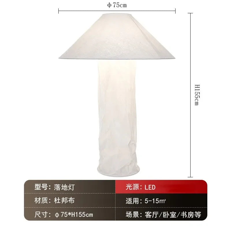 Afralia™ Minimalist LED Tyvek Floor Lamp for Bedroom & Living Room