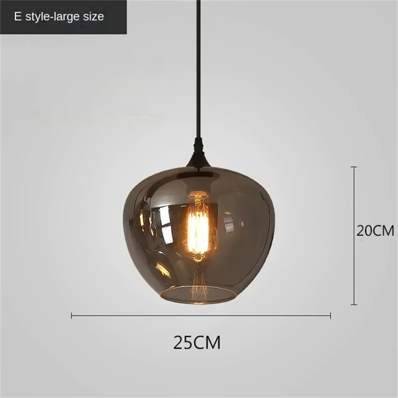 Afralia™ LED Glass Pendant Chandelier for Kitchen Dining Bar Décor