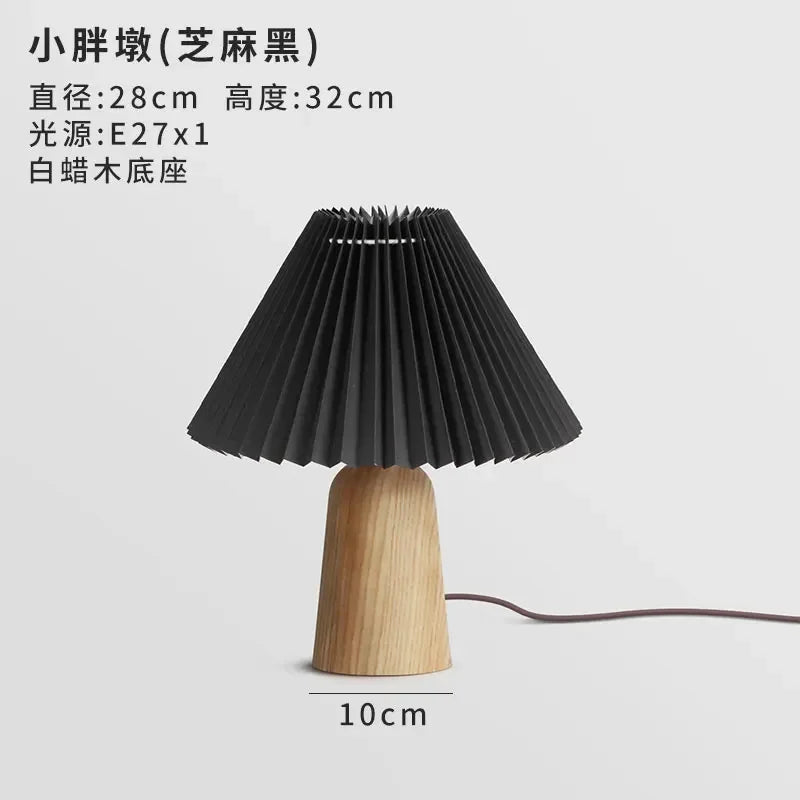 Afralia™ Mushroom Table Lamp LED Solid Wood Desk Light for Romantic Bedroom Decor