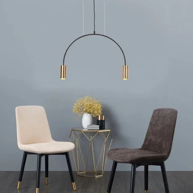 Afralia™ Arc Pendant Light Chandelier - LED Suspension Lamp for Kitchen Island