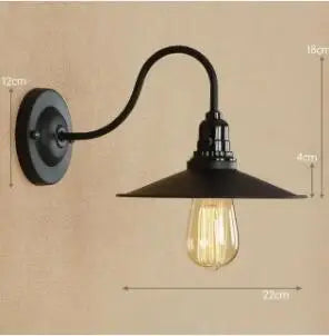 Afralia™ Vintage Industrial Wall Lamp Sconce LED - White Antique Loft Stair Bedroom