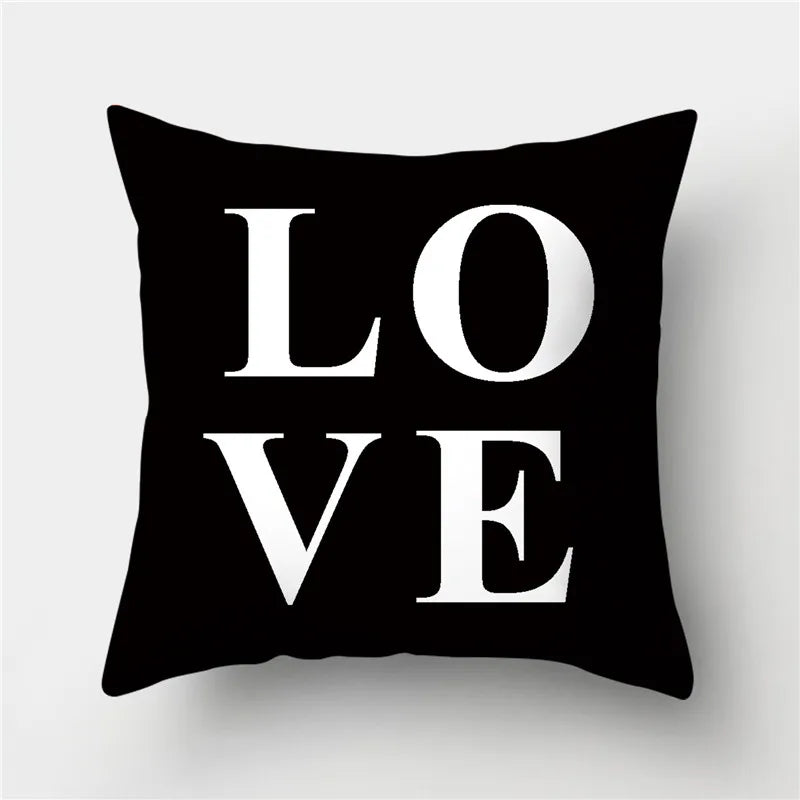Afralia™ Geometric Stripes Pillowcase 45x45cm Polyester Cushion Cover for Living Room