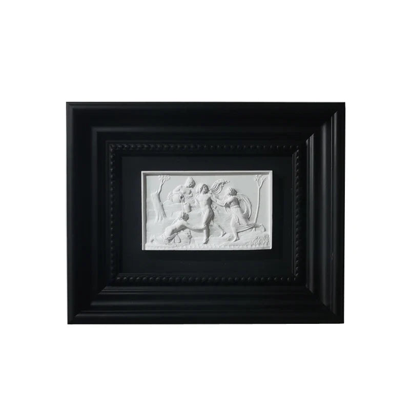 Afralia™ Abstract Figure Relief Sculpture Decorative Painting Wall Decoration