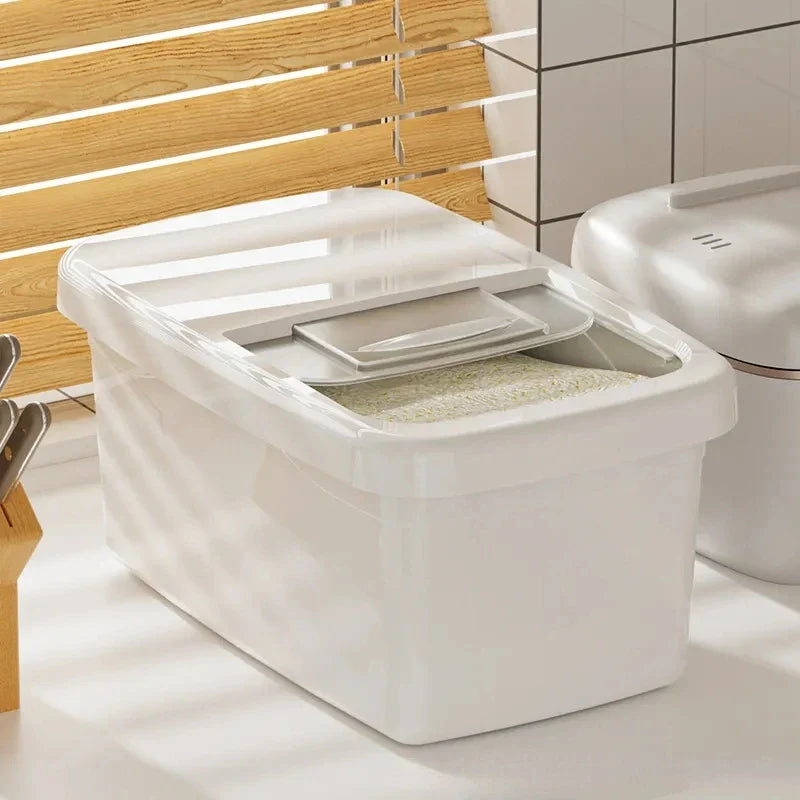 Afralia™ Rice Storage Box Sealed Grain Dispenser Cereal Container Kitchen Organizer