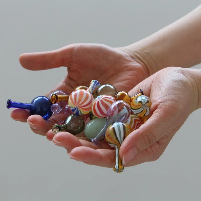 Afralia™ Colored Glass Mini Vase Terrarium Hydroponics Handmade Ornaments Storage Flower Vase