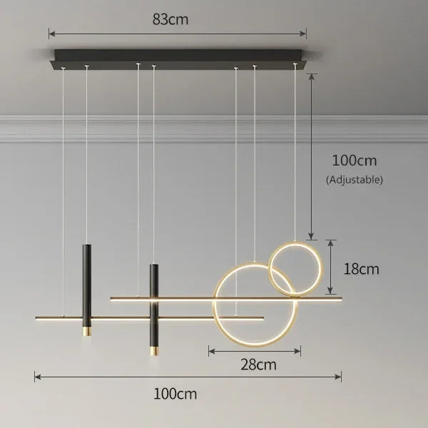 Afralia™ Nordic LED Chandelier: Modern Lighting for Living Room, Dining, Kitchen, Home Décor