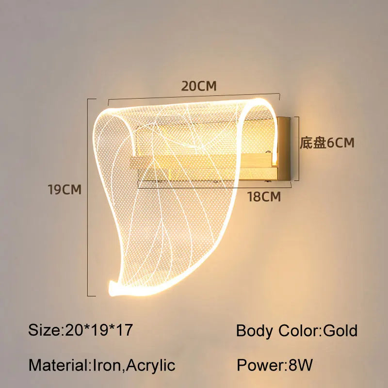 Afralia™ Luxury Gold 8W LED Wall Lamp for Modern Living Spaces