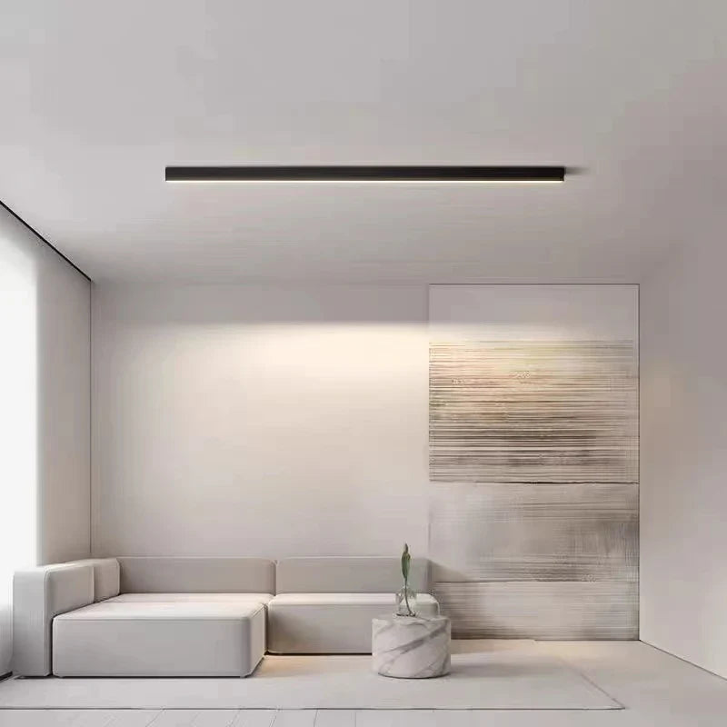 Afralia™ Modern LED Ceiling Lamp in Black and White Aluminum for Foyer, Bedroom, Restaurant, Aisle