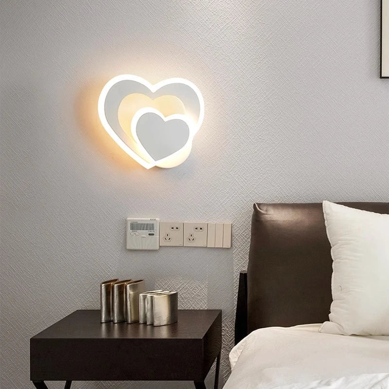 Afralia™ LED Heart Wall Lamp - Nordic Love Design for Bedroom, Living Room & Corridor