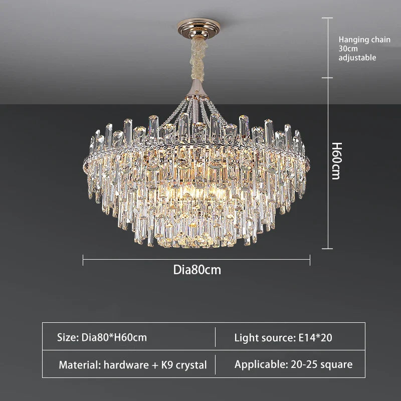 Sparkling LED Chandelier by Afralia™ for Elegant Home Lighting