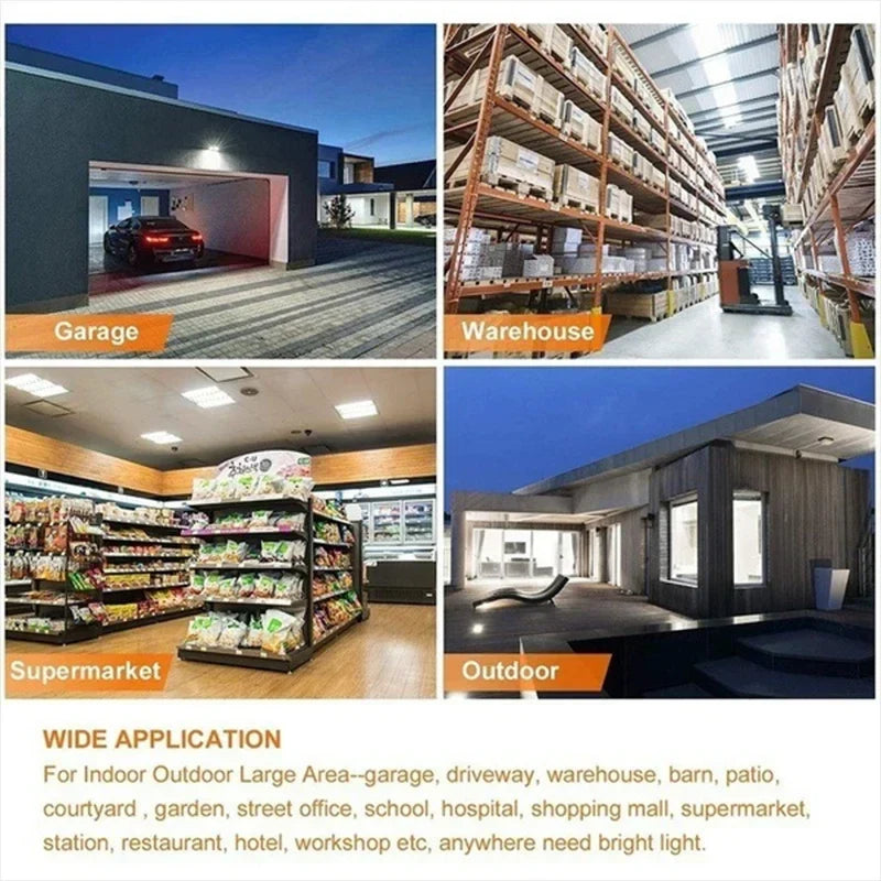 Afralia™ LED Ceiling Light Industrial Lighting Deformable E26/27 Bulb for Garage Warehouse