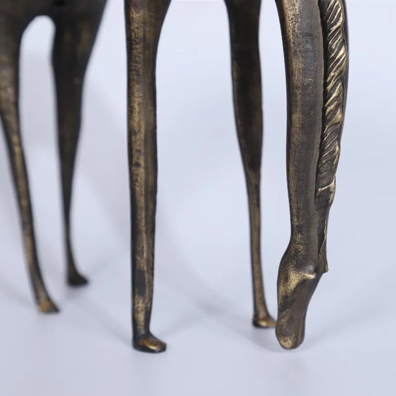 Afralia™ Metal Horse Sculpture Figurine Home Decor Accessory