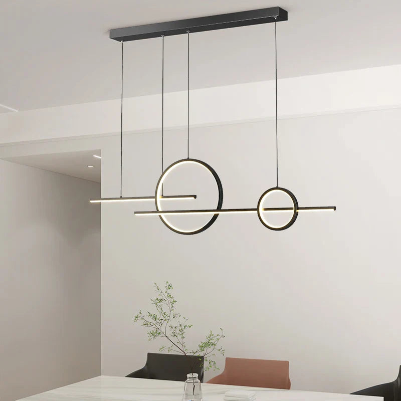 Afralia™ Modern Black LED Dining Room Pendant Light