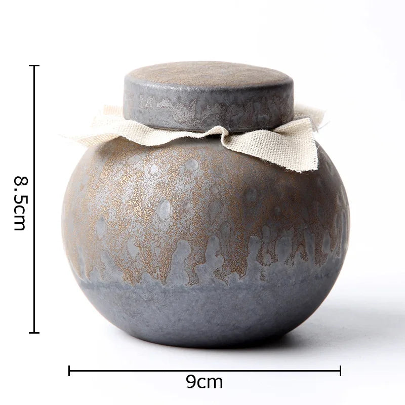 Afralia™ Ceramic Tea Canister - Sealed Storage Jar for Coffee, Tea, and Candy