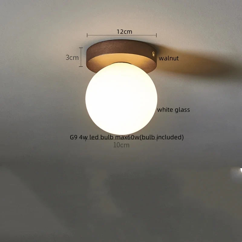 Afralia™ Modern LED Ceiling Light Iron Glass Nordic Ceiling Lamp