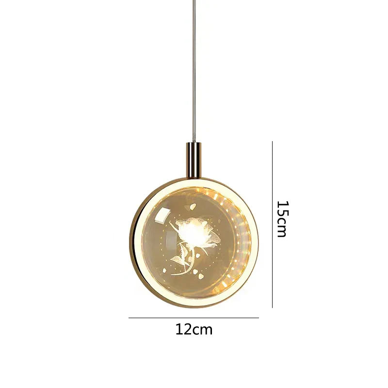 Afralia™ Dandelion Crystal Ball Chandelier LED Hanging Lamp for Bedroom and Restaurant