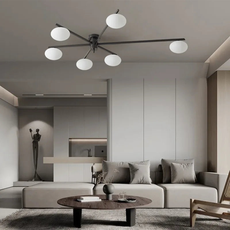 Afralia™ Brass Glass Ceiling Lamp, G9 Bulb Suspension Light for Bedroom, Living Room