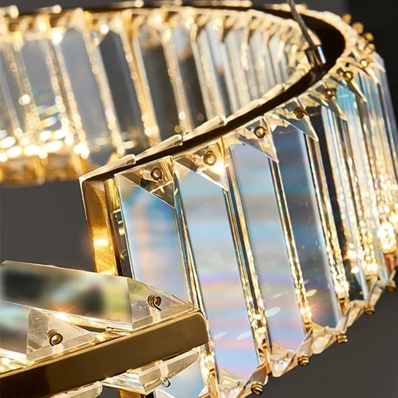 Afralia™ Crystal LED Chandelier 2025: Elegant Ceiling Light for Home, Hotel & Kitchen