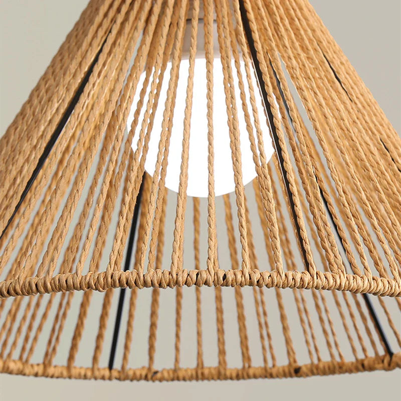 Afralia™ Hand-Woven Hemp Rope Pendant Lamp: Retro Kitchen Island Hanging Light